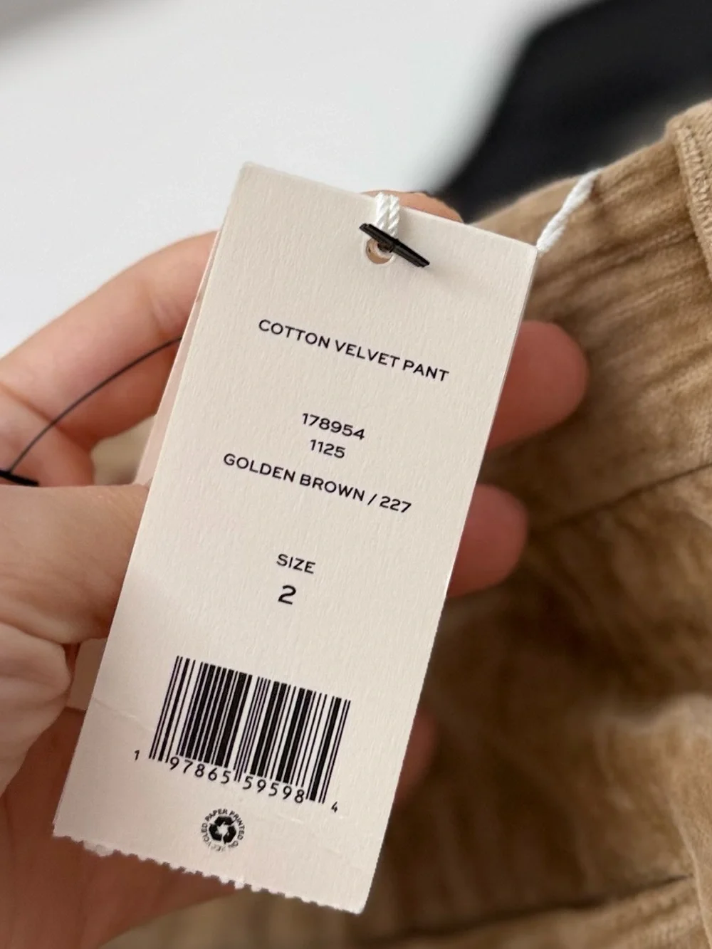 New Tory Burch crushed cotton velvet pants $995 2